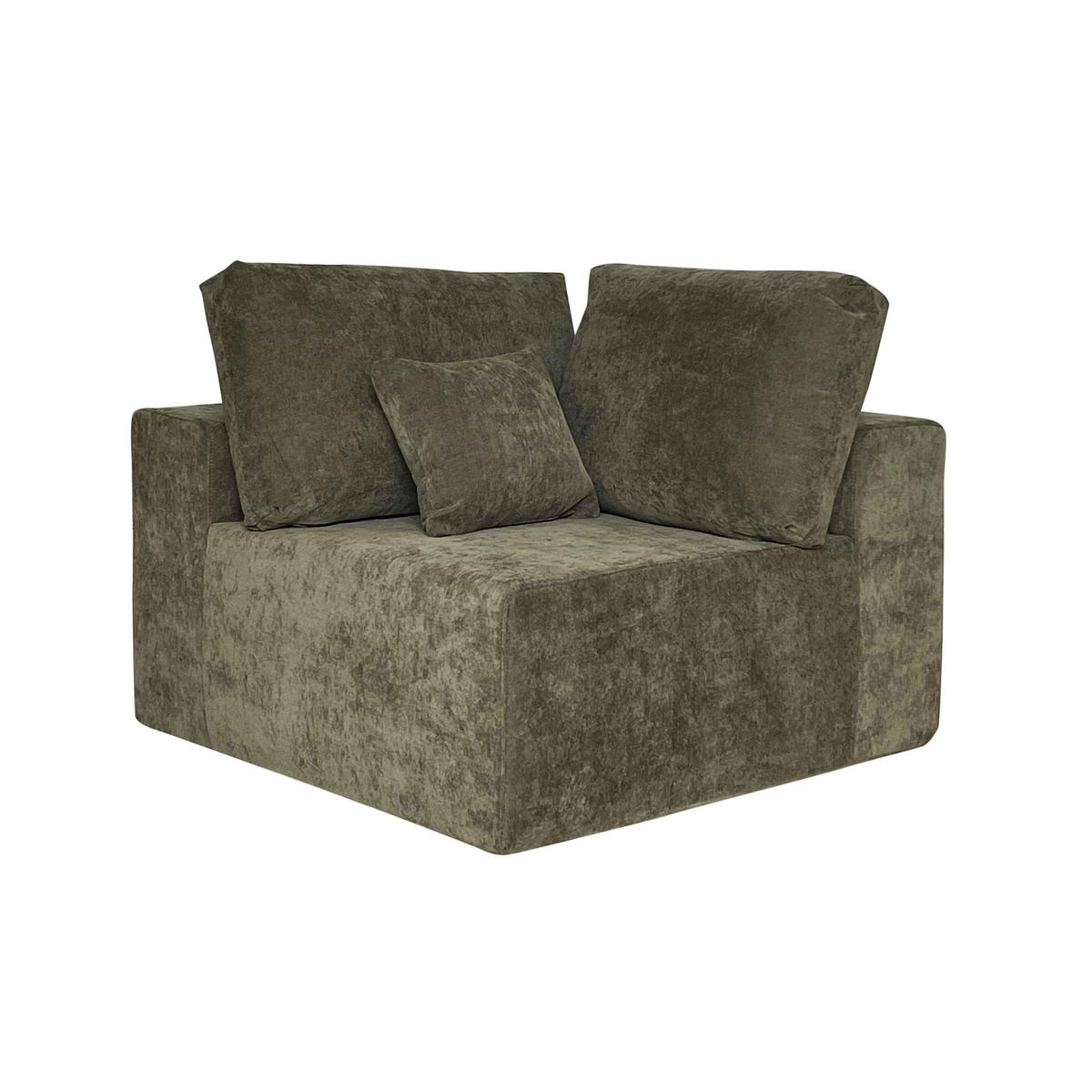 MODULSOFA mit 5 Sitzplätzen, Grün - Grün, Textil (275/275cm) - Oviala