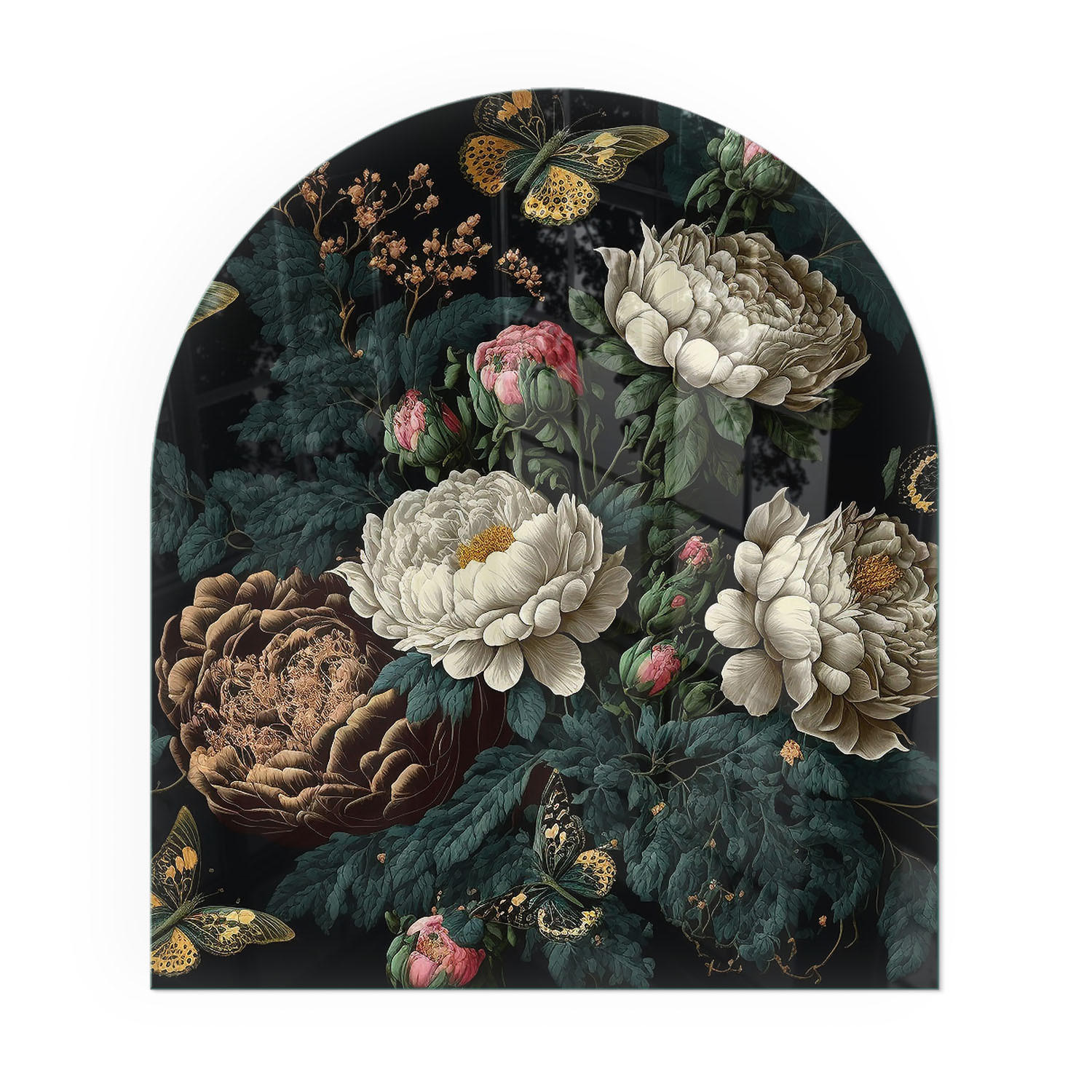 TULUP PODLOŽKA POD KRB 80x70 cm - Květinový vzor s motýly