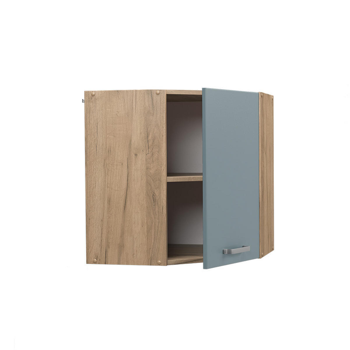 ECKHÄNGESCHRANK R-Line Blau-Grau 57 cm - Honigeiche/Eiche Wotan, Holzwerkstoff (57/60/34.1cm) - Vicco
