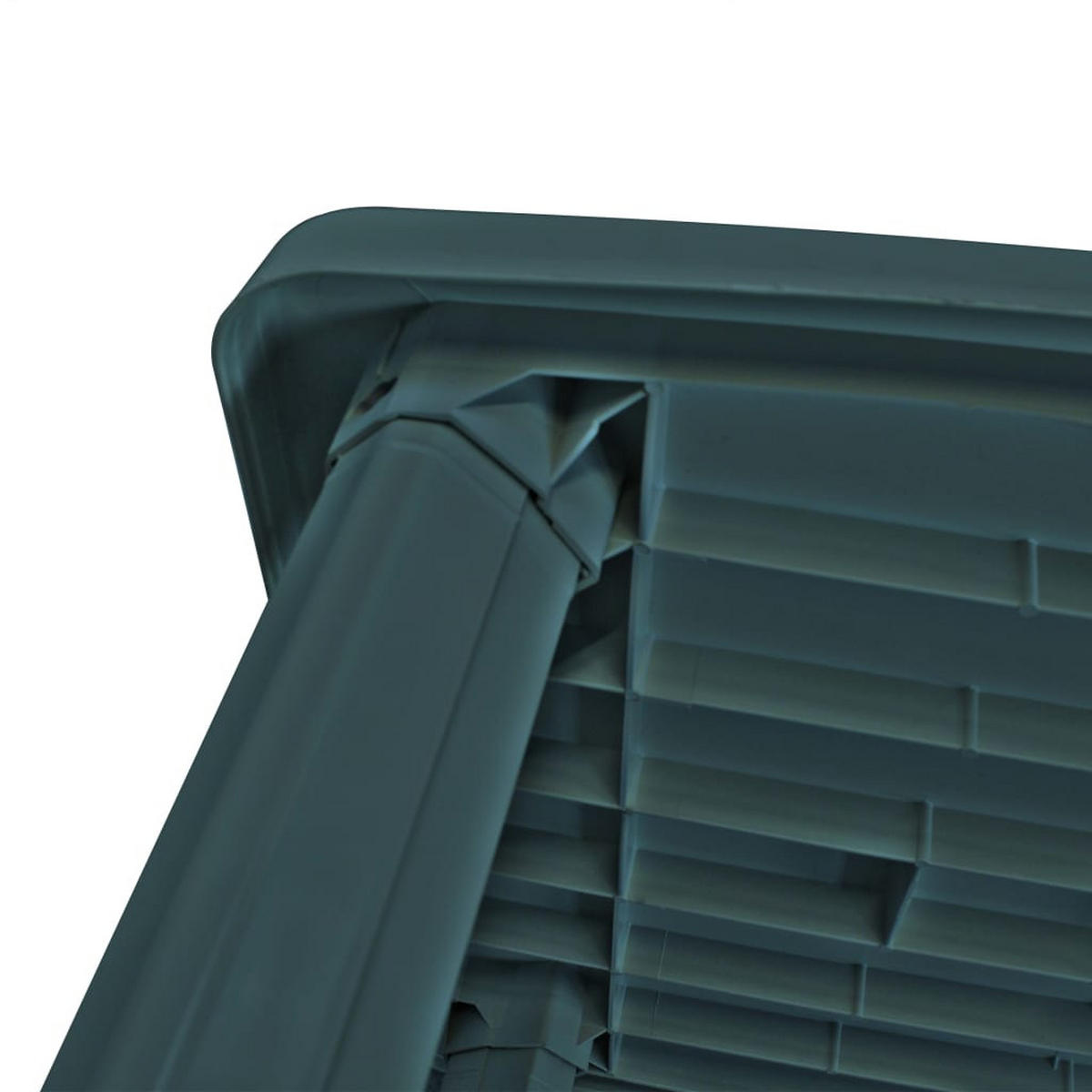 GARTENTISCH mit 3.6 cm Schirmloch, 101/68/72 cm, aus Kunststoff, Grün - Grün, Kunststoff (68/101/72cm) - vidaXL