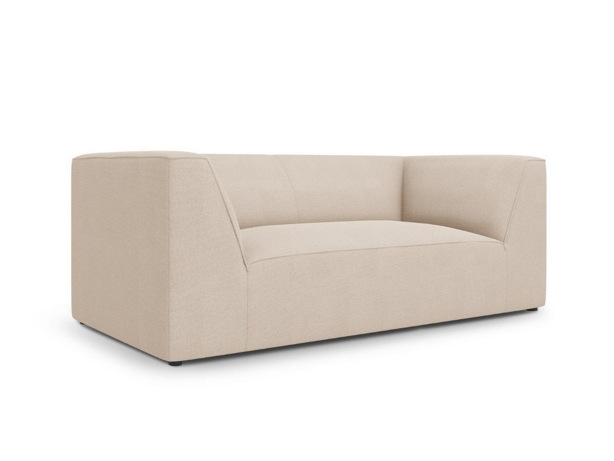 SOFA Ruby aus strukturiertem Stoff beige 2 Sitzplätze - Beige, Textil (174/69/93cm) - Micadoni