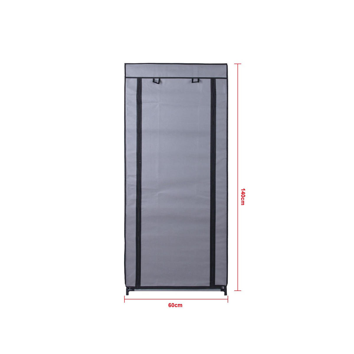 SCHUHSCHRANK TAMARA - Anthrazit, Textil (60/140/30cm) - IDIMEX