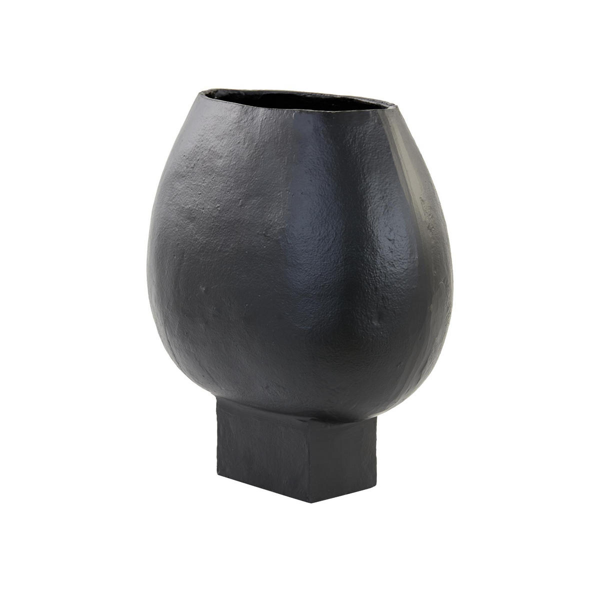 VASE Partida Schwarz 34/21/40 cm - Schwarz, Metall (40cm) - Light & Living