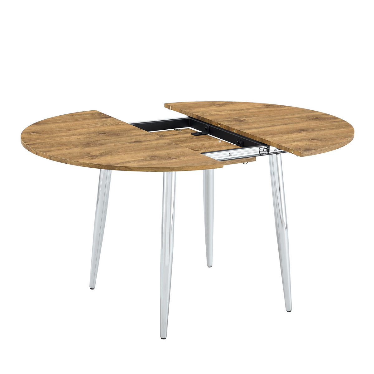 ESSTISCH ausziehbar 107-137 cm DE-40074 Weiß - Naturfarben, Holzwerkstoff (107/137/75cm) - ComfortXL