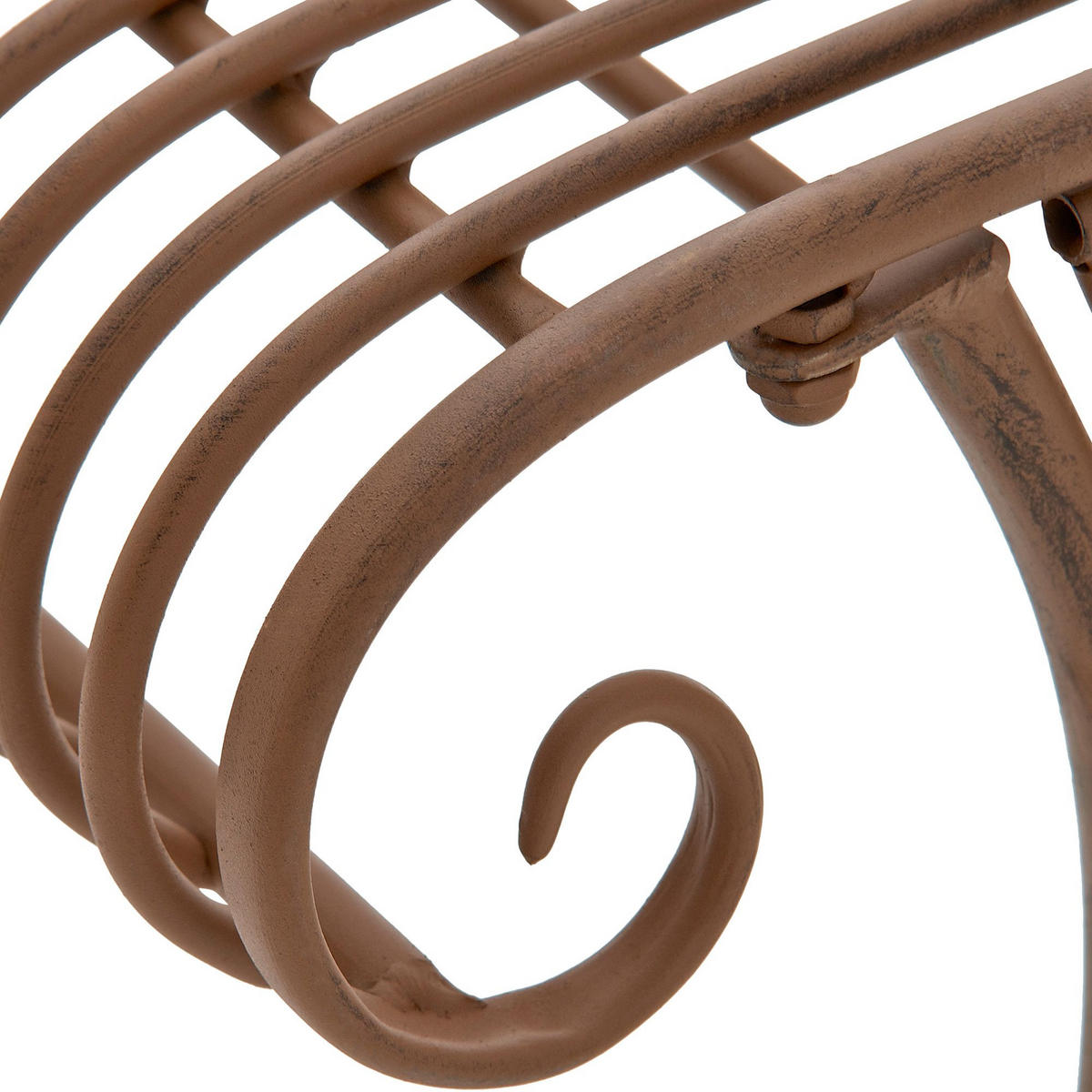 GARTENLIEGE Metall antik braun - Braun, Metall (156/78/46cm) - CLP