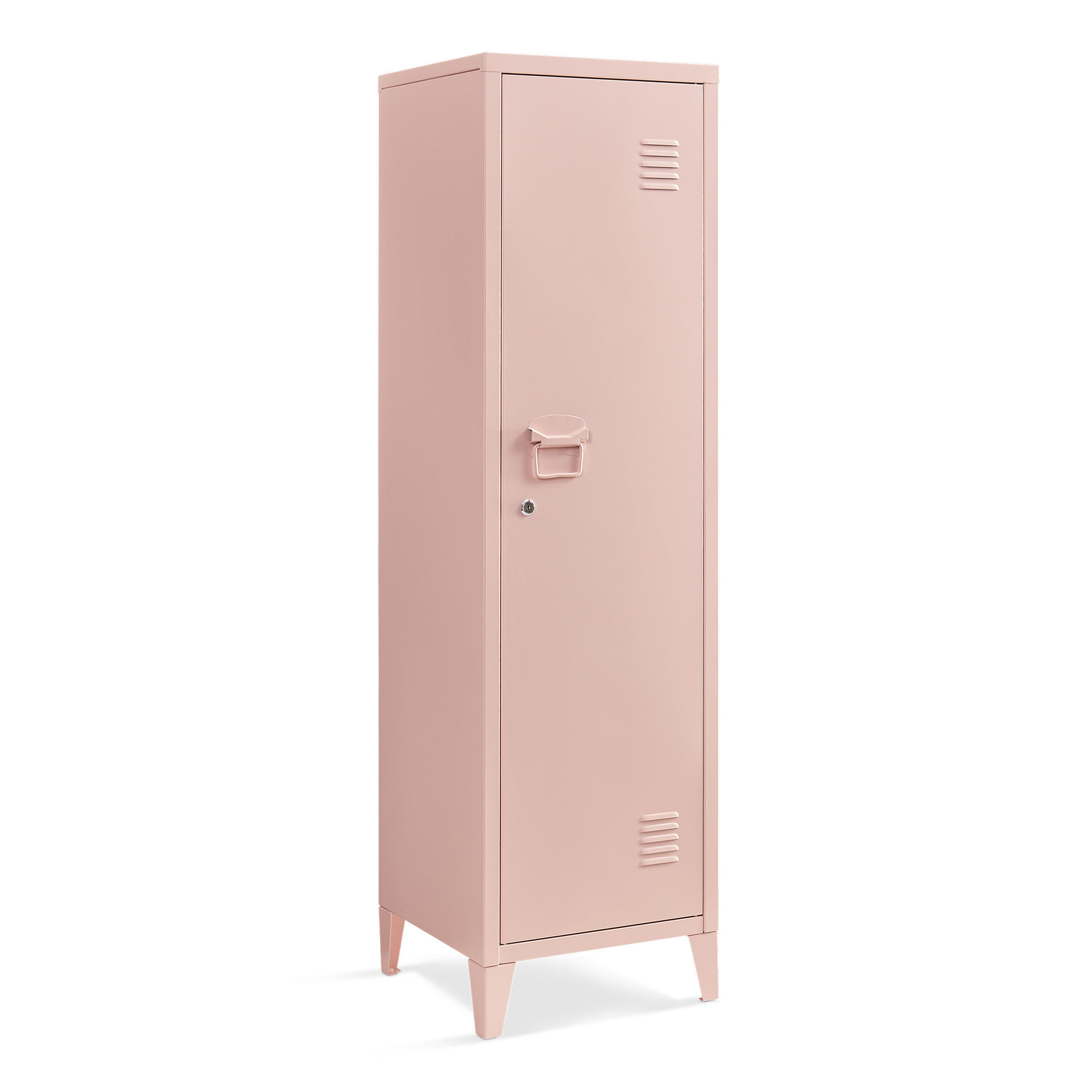 EINZELSPIND Kurikka - Hellrosa, Metall (38/137/38cm) - [en.casa]