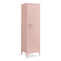 EINZELSPIND Kurikka - Hellrosa, Metall (38/137/38cm) - [en.casa]