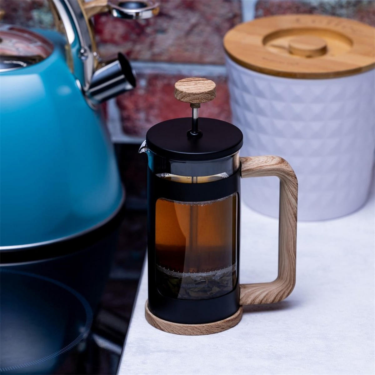 ESPRESSOKOCHER Graphit 9.3/9.3/18.4 cm KB7680 - Graphitfarben, Glas (9.3/18.4/9.3cm) - Klausberg 
