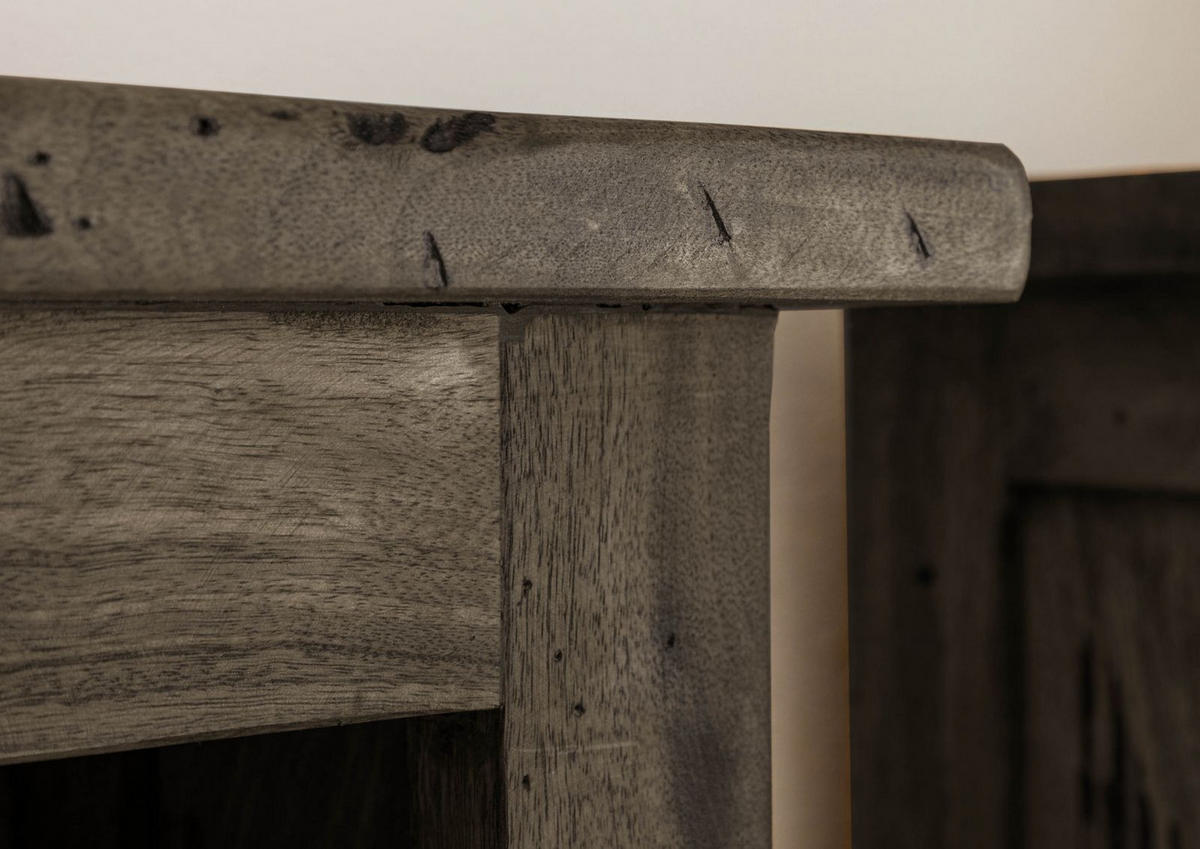 HÄNGESCHRANK Mango 50x26x120 grau lackiert RAILWAY #280 - Grau, Holz (50/120/26cm) - Massivmoebel24
