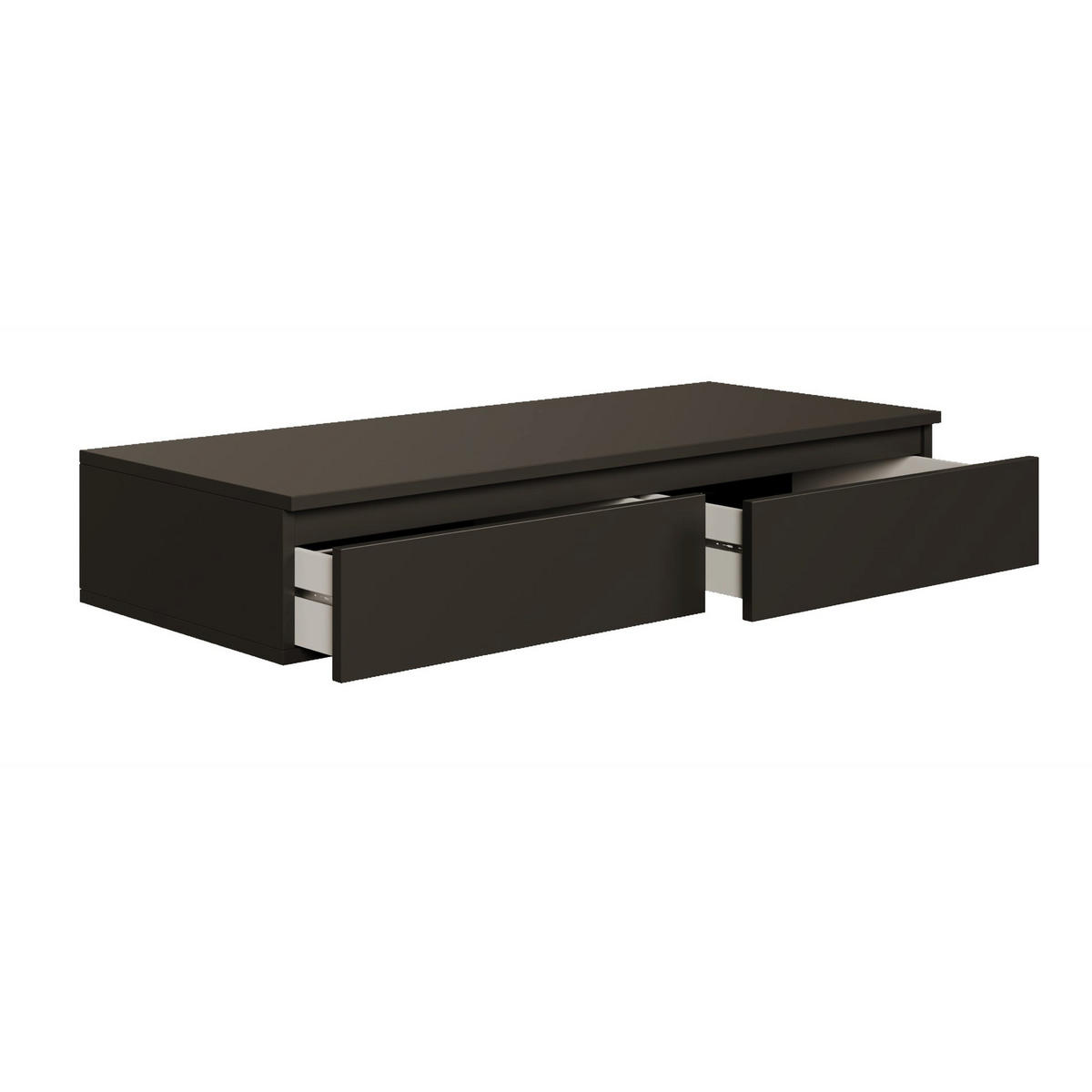 HÄNGESCHREIBTISCH / SCHMINKTISCH Bemmi Schwarz 120 cm - Schwarz, Holzwerkstoff (50/120/19cm) - Selsey