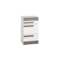 SCHUHSCHRANK Blanco Pinie weiß / grau 55 / 42 / 96cm - Weiß, Holz/Holzwerkstoff (55/96/42cm) - Feldmann-Wohnen