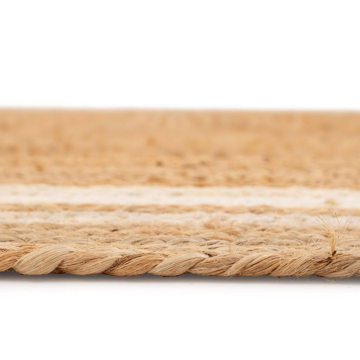 JUTETEPPICH Jute Braided Laurel Beige - Beige, Textil (160/231cm) - Kukoon Rugs