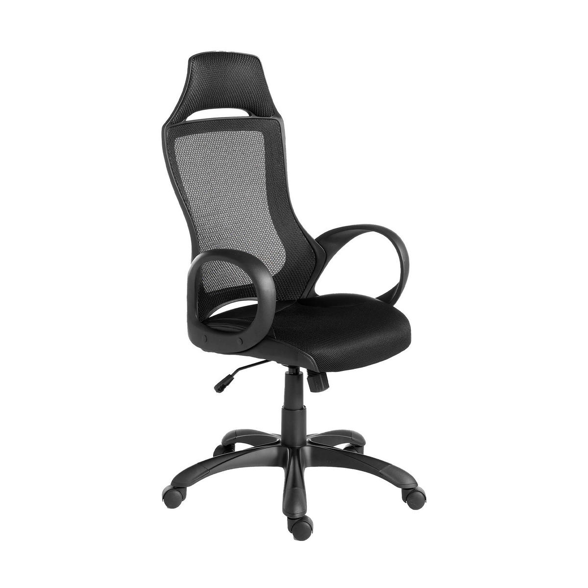 CHEFSESSEL Bürodrehstuhl aus schwarzem Stoff 63/64/120 cm - Schwarz, Textil (63/120/64cm) - ANGEL CERDA