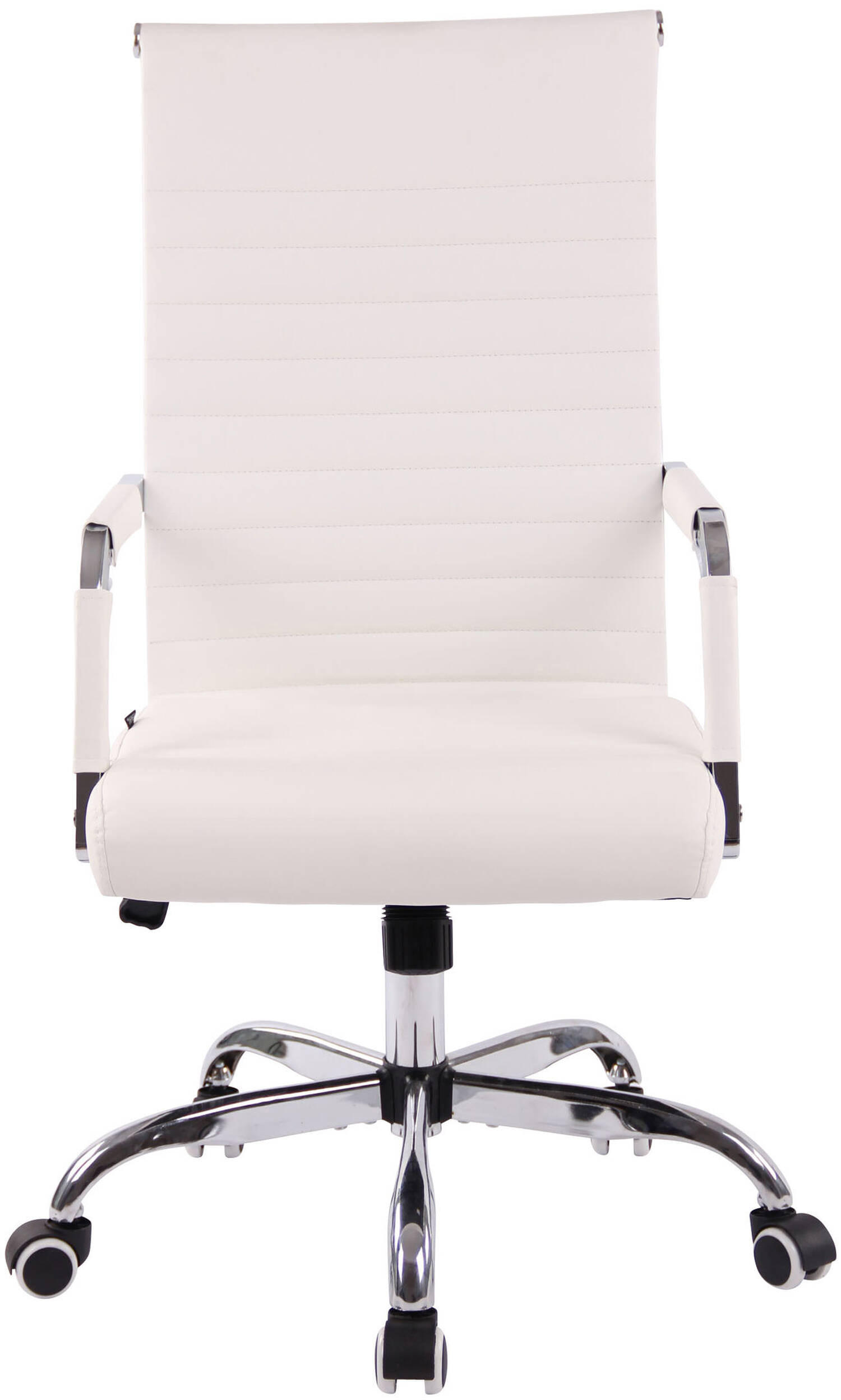 BÜROSTUHL Amadeus, Kunstleder Weiß - Weiß, Textil/Metall (51/106/63cm) - TPFLiving