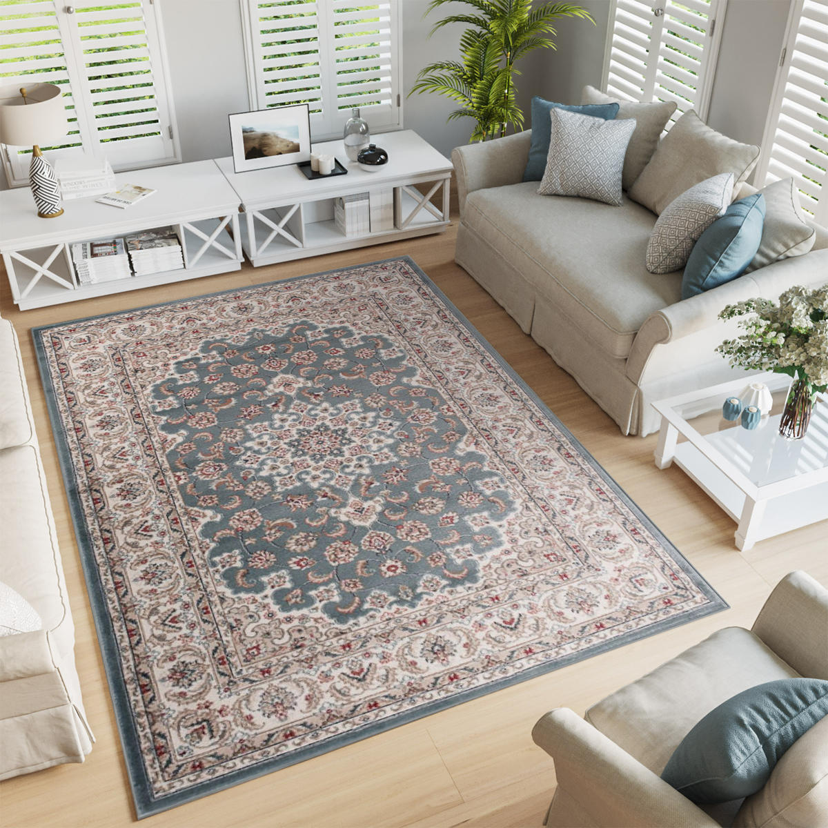 TEPPICH COLORADO Blau 200/300 cm - Blau, Kunststoff (200/300cm)