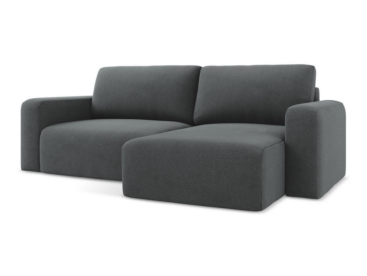 3-SITZER SOFA Chenille Stoff Grün - Limette/Schwarz, Kunststoff/Textil (285/70/96cm) - Makamii