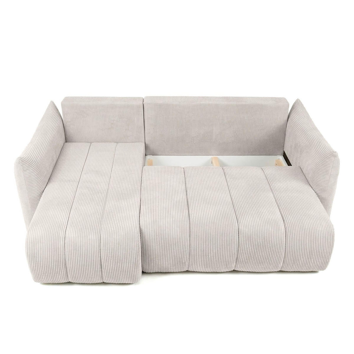 ECKSOFA Ontario Xs Mit Schlaffunktion - Weiß, Holzwerkstoff/Textil (154/226cm) - Fun Möbel