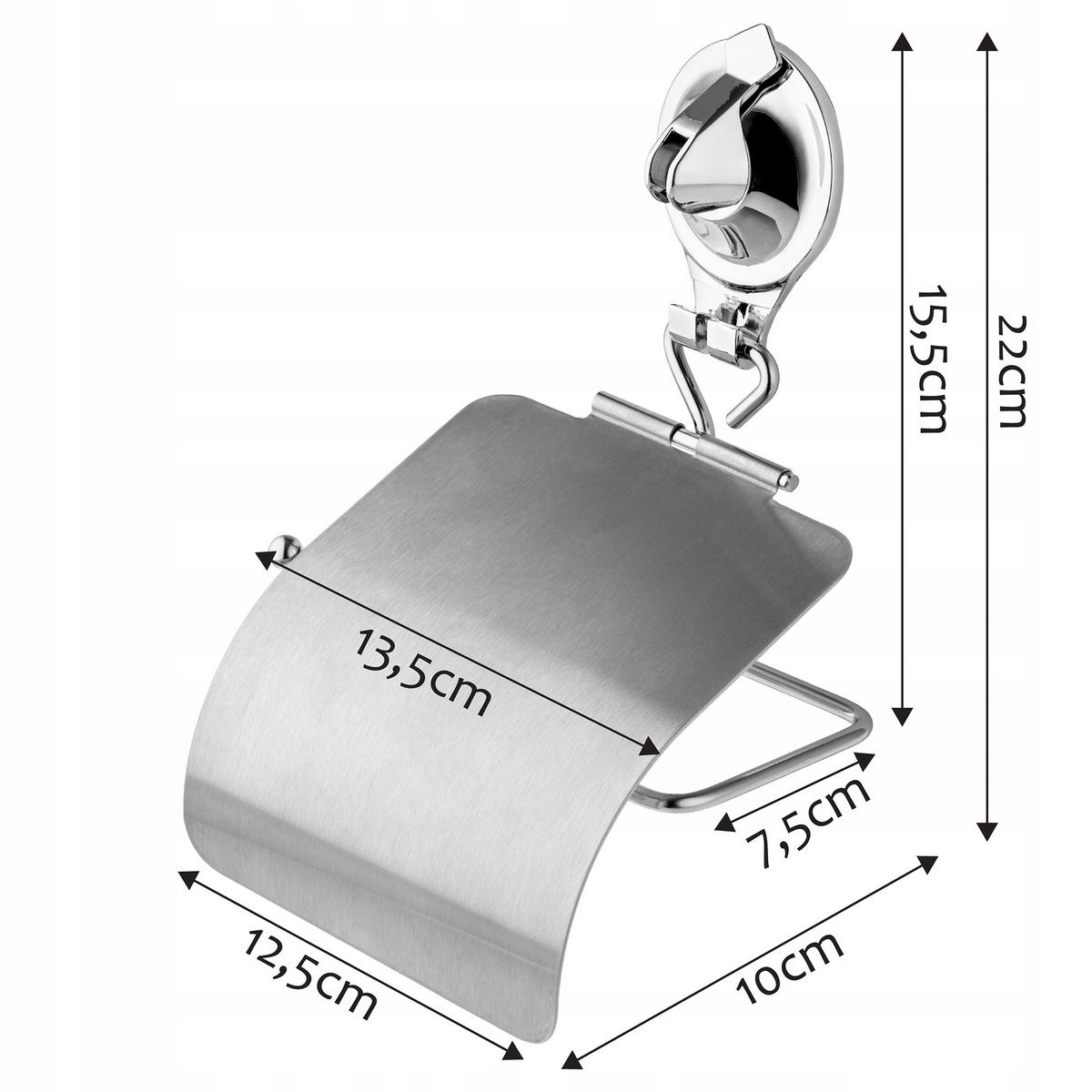 TOILETTENPAPIERHALTER 10 x 22 cm, silber - Silberfarben, Metall (10/22cm) - KADAX