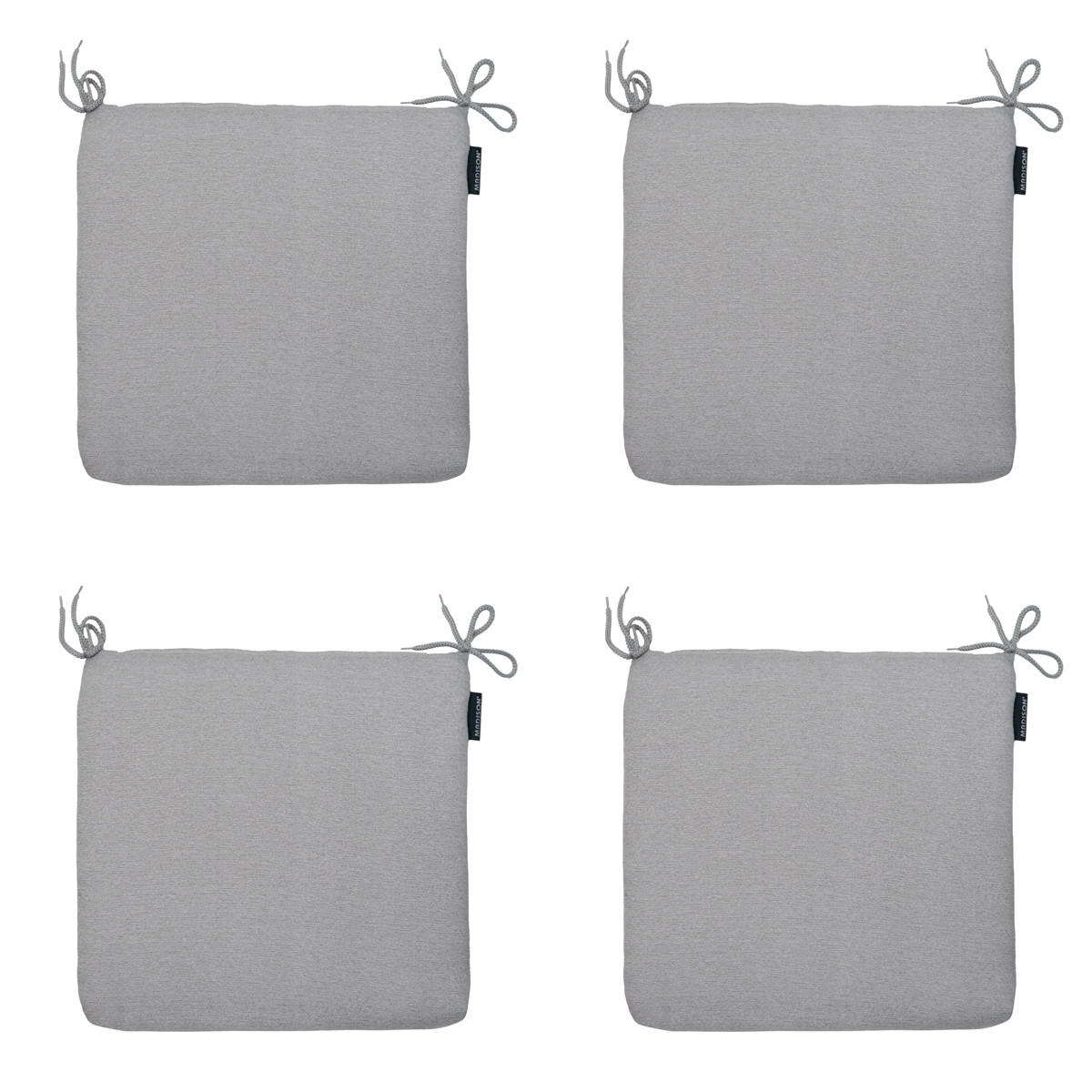 SITZKISSEN Neapel 40/40 cm 4er-Set - Grau, Textil (40/4/40cm) - Madison