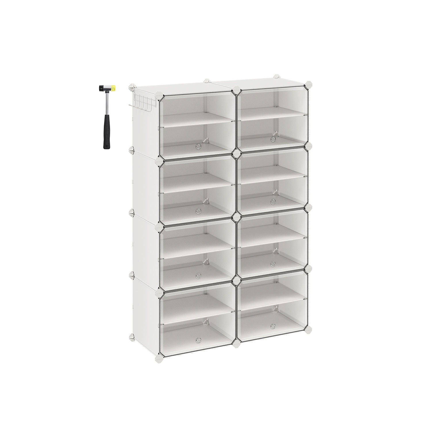 Hansiro Schuhregal Weiß 124x94x32 cm