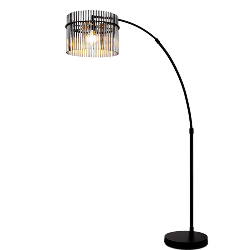 LED STEHLEUCHTE Glas Grau Rauchoptik - Grau, Glas (120/38/185cm) - Globo Lighting