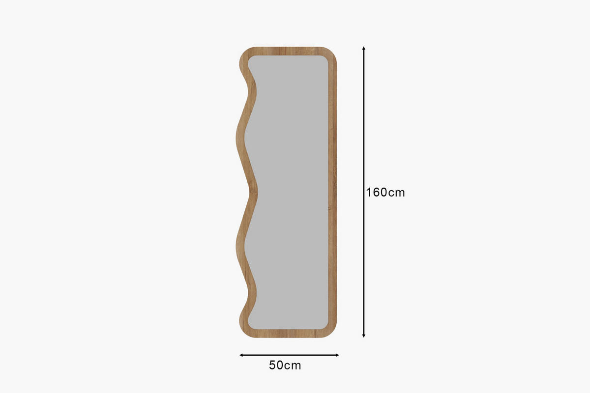 STANDSPIEGEL ALES BEIGE OS 91195 - Beige, Holzwerkstoff (50/160/2cm) - moebel17