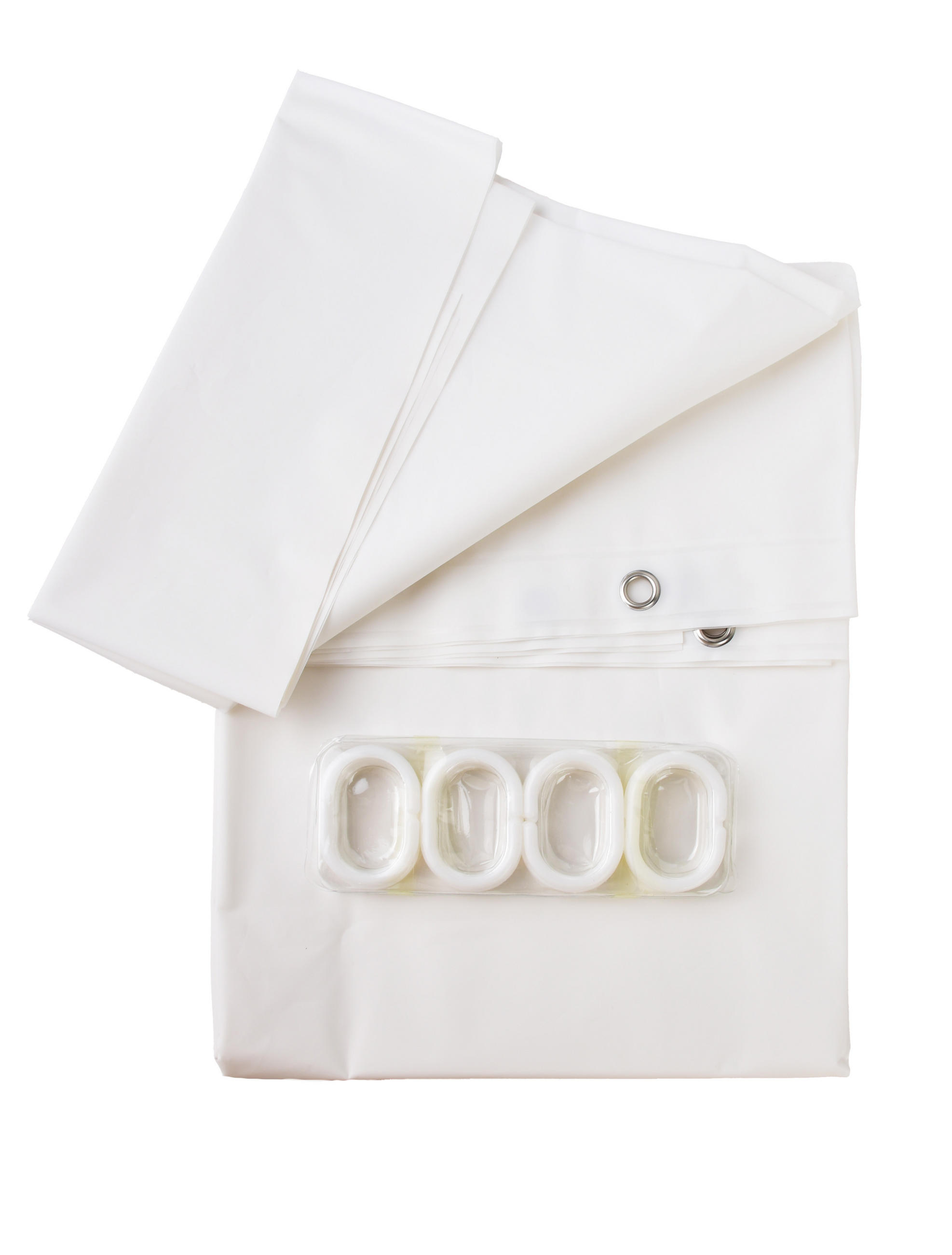 DUSCHVORHANG Zac Weiß 180/180/180 cm Textilien - Weiß, Textil (180/180cm) - Mondex