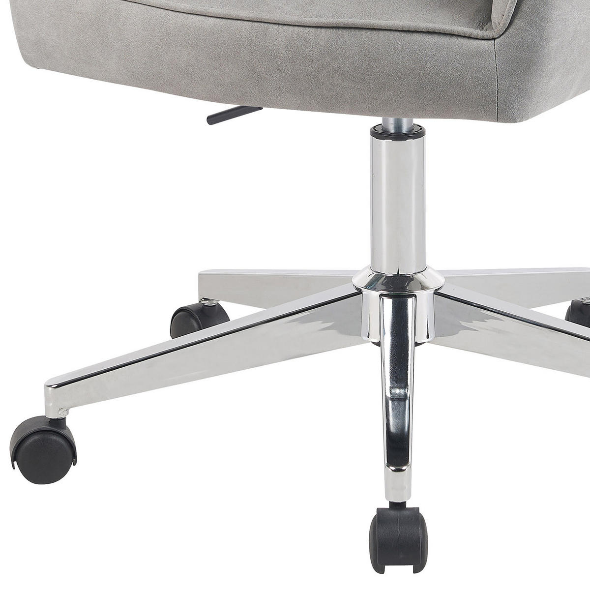 BÜROSTUHL Mika-Lian - Chromfarben/Hellgrau, Textil/Metall (60/84/65cm) - DUBI Möbel