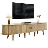 TV-SCHRANK mit Schiebetür 175 x 38 x 45 cm MDF Eiche - Hellbraun, Holzwerkstoff (38/45/175cm) - Beauniv