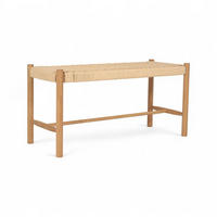 SITZBANK 90/36/45 cm Rattan / Eiche Wildeiche - Honigeiche/Eichefarben, Holz/Papier (90/45/36cm) - Furnhouse