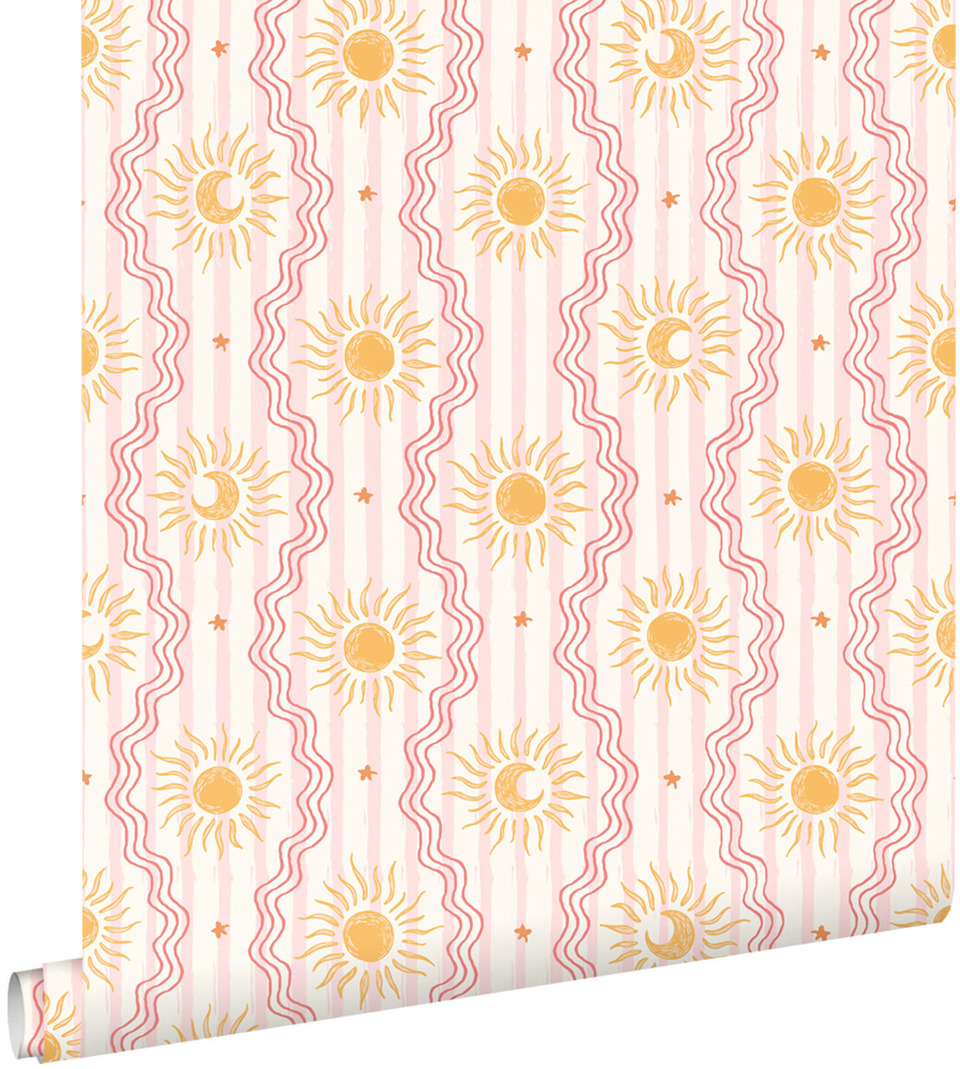 TAPETE Retro-Ornamente 50 x 900 cm - Pink, Papier (50/0.1cm) - ESTAhome