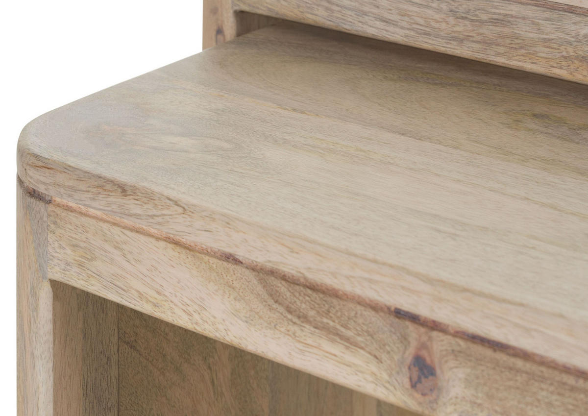 BEISTELLTISCH Mango 59x30x41 weiß lackiert TORONTO #344 - Weiß, Holz (30/59/41cm) - Massivmoebel24