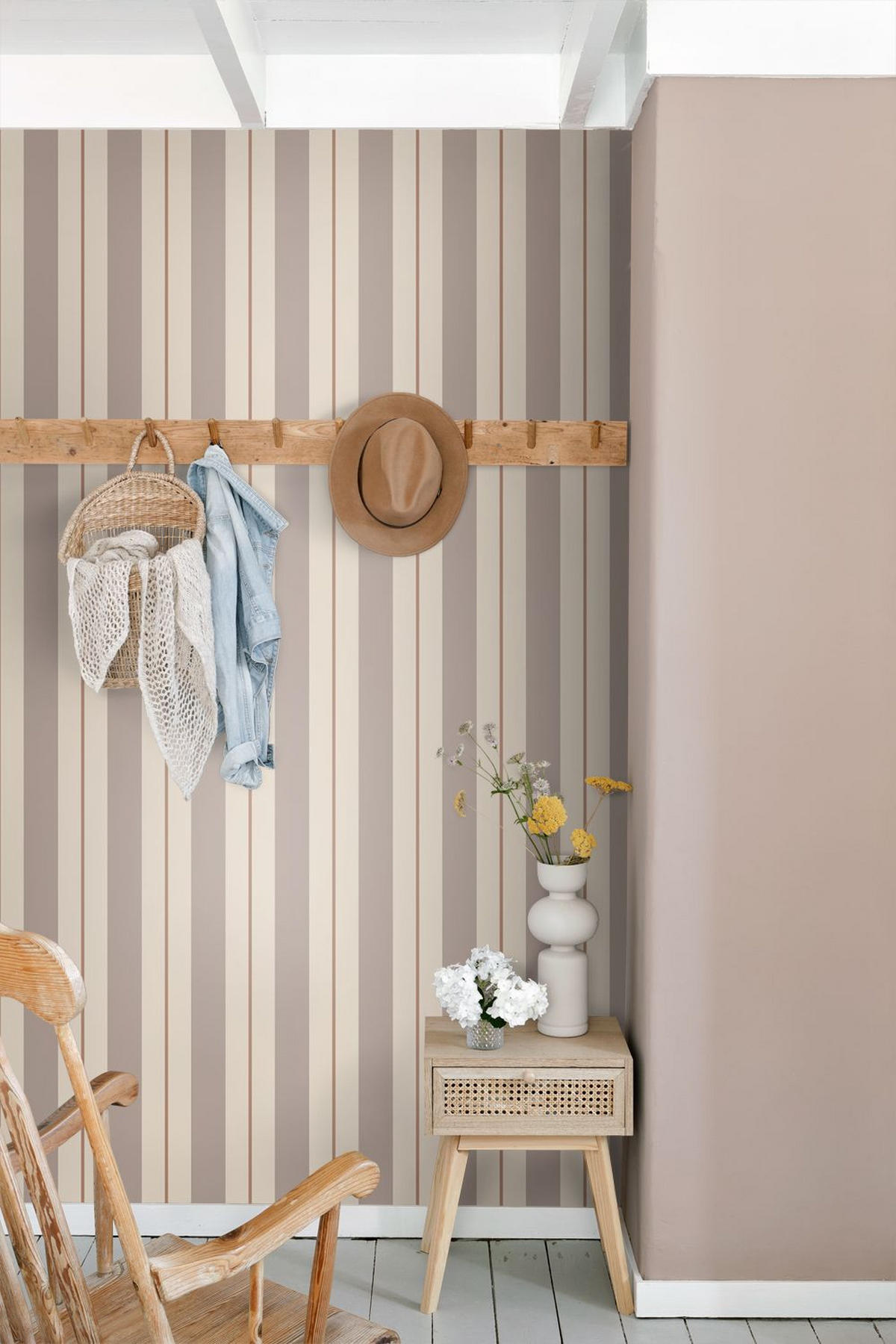 TAPETE Streifen 50 x 900 cm - Beige, Papier (50/0.1cm) - ESTAhome