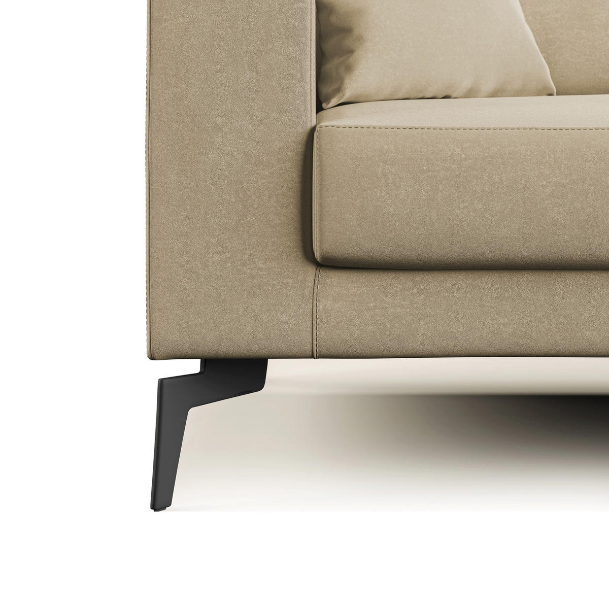 LINEARSOFA Prestige - Beige, Textil (146/95/91cm) - Divani.store