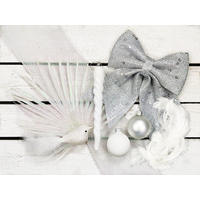 WEIHNACHTSBAUMSCHMUCK-SET WINTERFREUDEN 70-teilig, für Weihnachtsbäume 120–210 cm, inkl. Aufbewahrungsbox - Silberfarben/Weiß, Kunststoff/Textil (55/50/75cm) - LAALU
