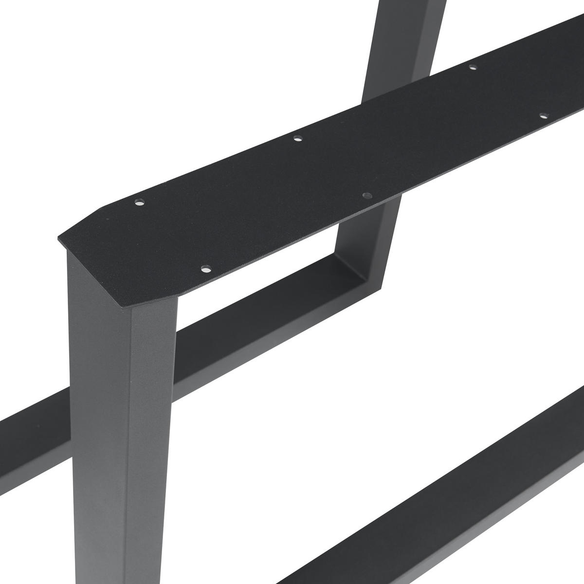 TISCHGESTELL-SET 2 TLG. Makers - Schwarz, Metall (100/72/10cm) - [en.casa]