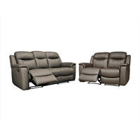 COUCHGARNITUR - 5 Personen - leder - braun Evasion - Braun, Leder (156/100/96cm) - Vente-Unique