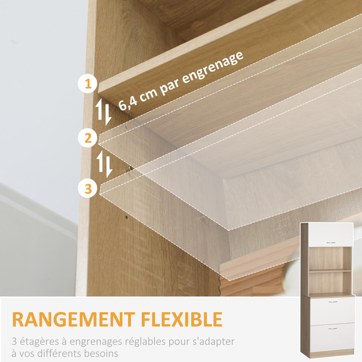 HIGHBOARD DE-11021 2 Schubladen Weiß - Weiß, Holzwerkstoff (38/168/60cm) - ComfortXL