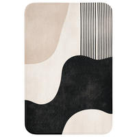 WC PŘEDLOŽKA Abstraktní - Japonské - Béžové - Moderní 60x90 cm - béžová, textil/plast (60/1cm) - OnlyWow