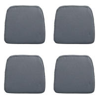 SITZKISSEN Rippe 48/48 cm 4er-Set - Grau, Textil (48/5/48cm) - Madison