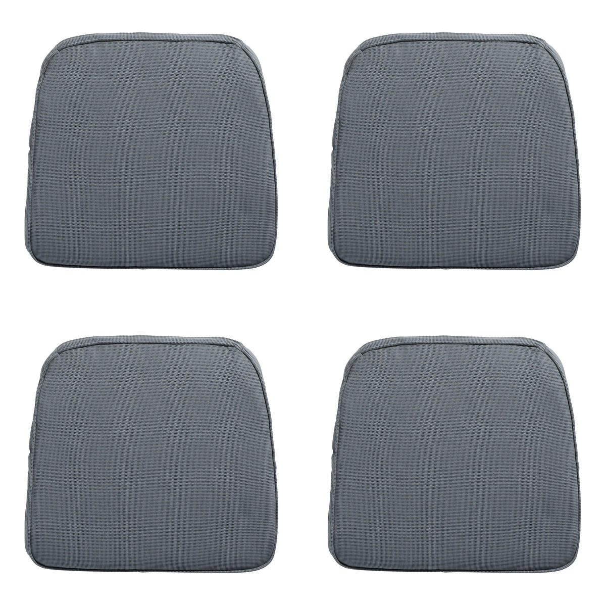 SITZKISSEN Rippe 48/48 cm 4er-Set - Grau, Textil (48/5/48cm) - Madison