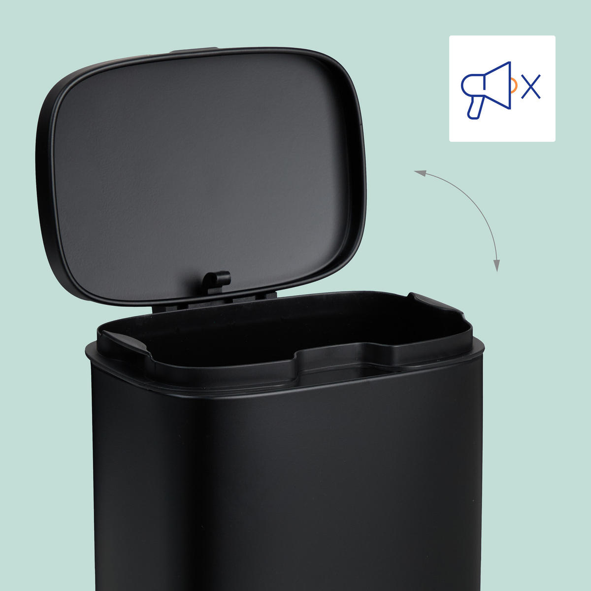 KOSMETIKEIMER - Schwarz, Kunststoff/Metall (18/25/18cm) - Relaxdays