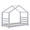 HAUSBETT Vardø - Grau, Holz (80/160cm) - [en.casa]
