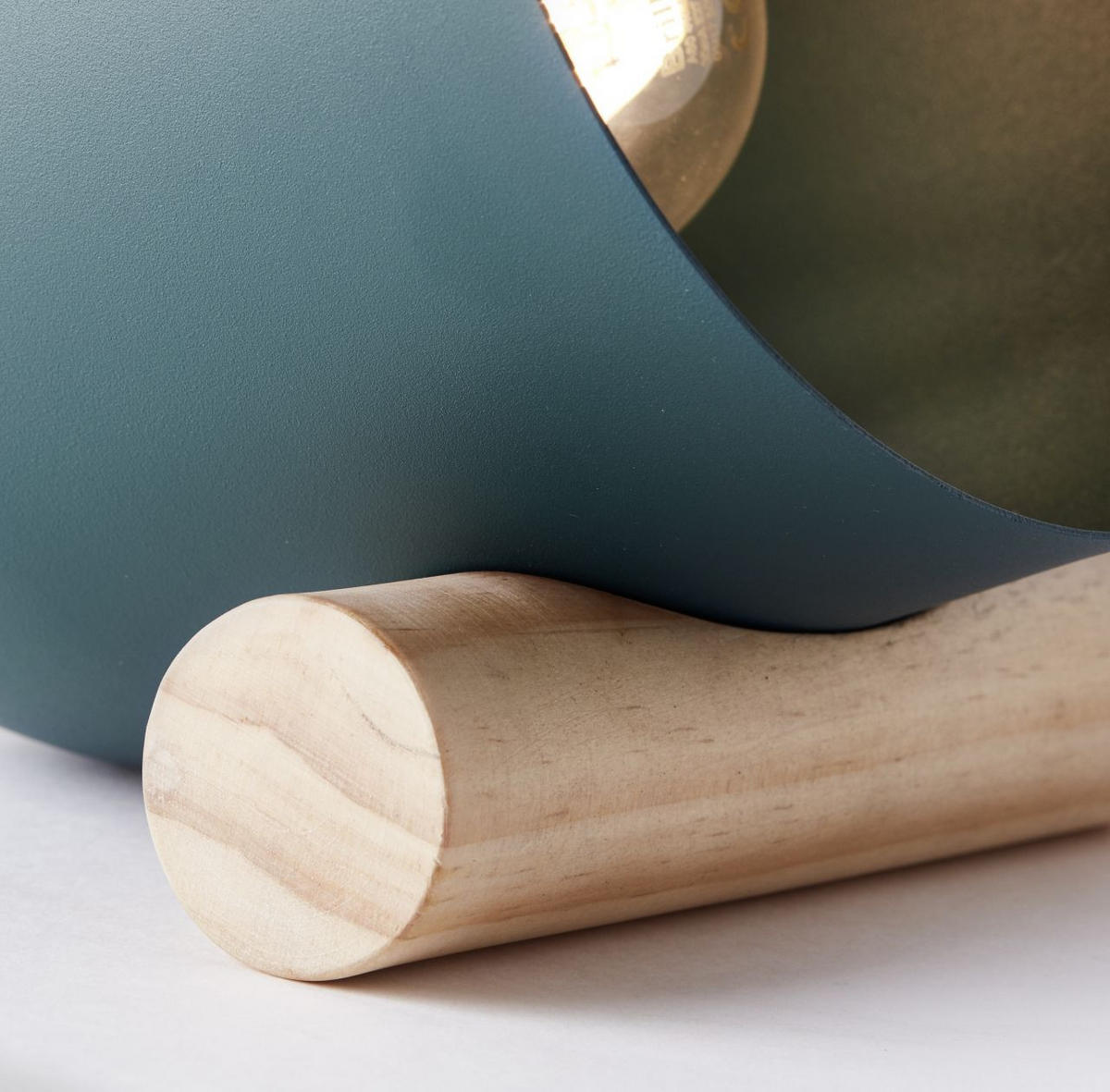 TISCHLEUCHTE Koji 93043/73 - Chromfarben, Holz (22/16/20cm) - Brilliant