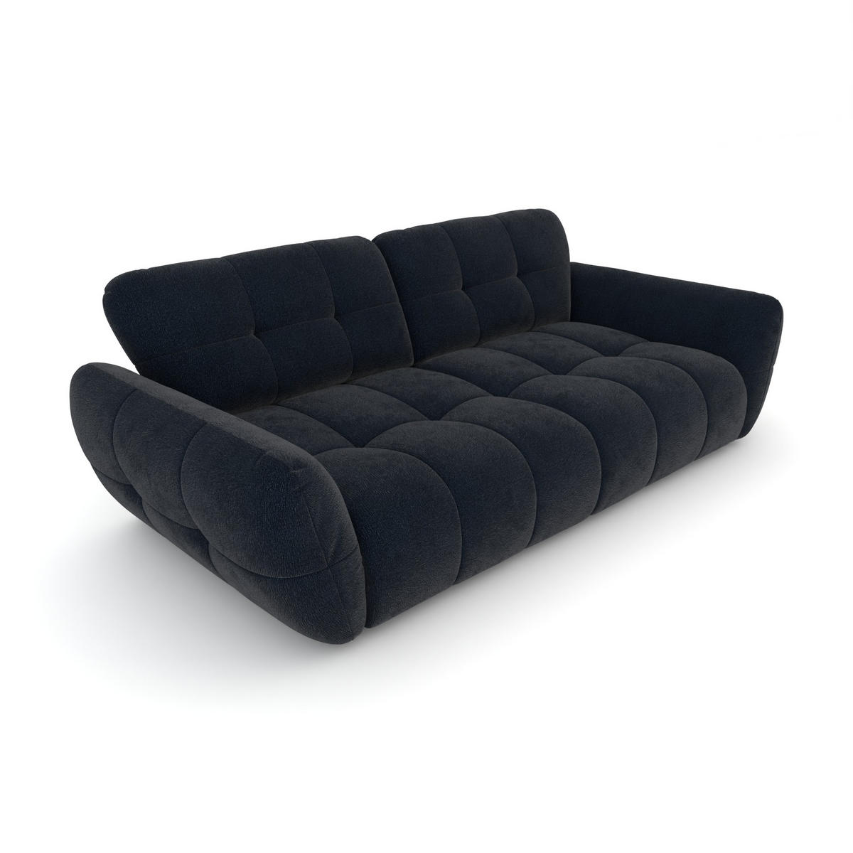 BIGSOFA Vannes Chenille Blau 272/134/68 cm - Blau, Kunststoff/Textil (272/68/134cm) - foamnova