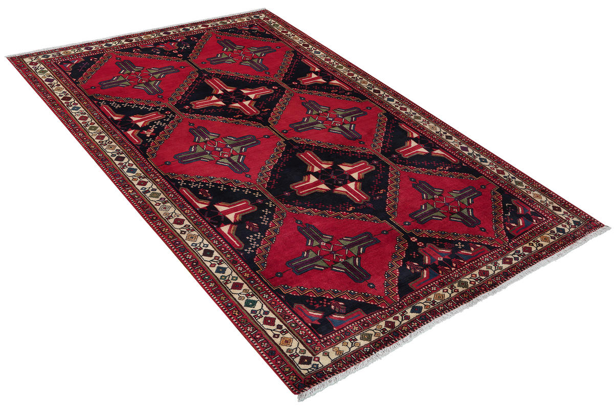 TEPPICH Afshar Blau 250/162 cm Schurwolle - Blau, Textil (162/250cm) - Looma