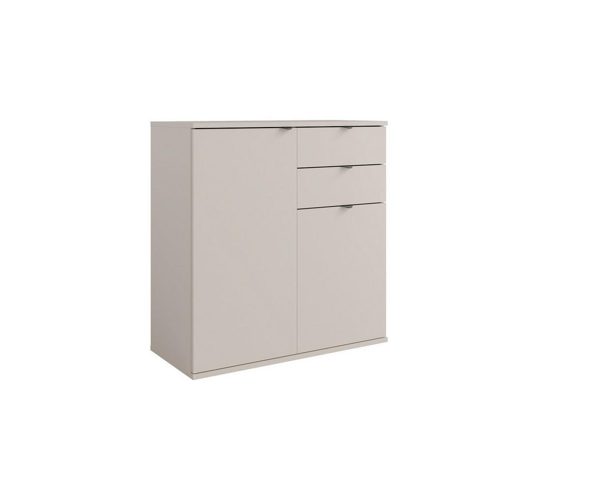 KOMMODE METRIX 80/82,5/35cm mit 2 Schubladen 2 Türen Kaschmir - Kaschmir, Holzwerkstoff (80/82.5/35cm) - MASSENO