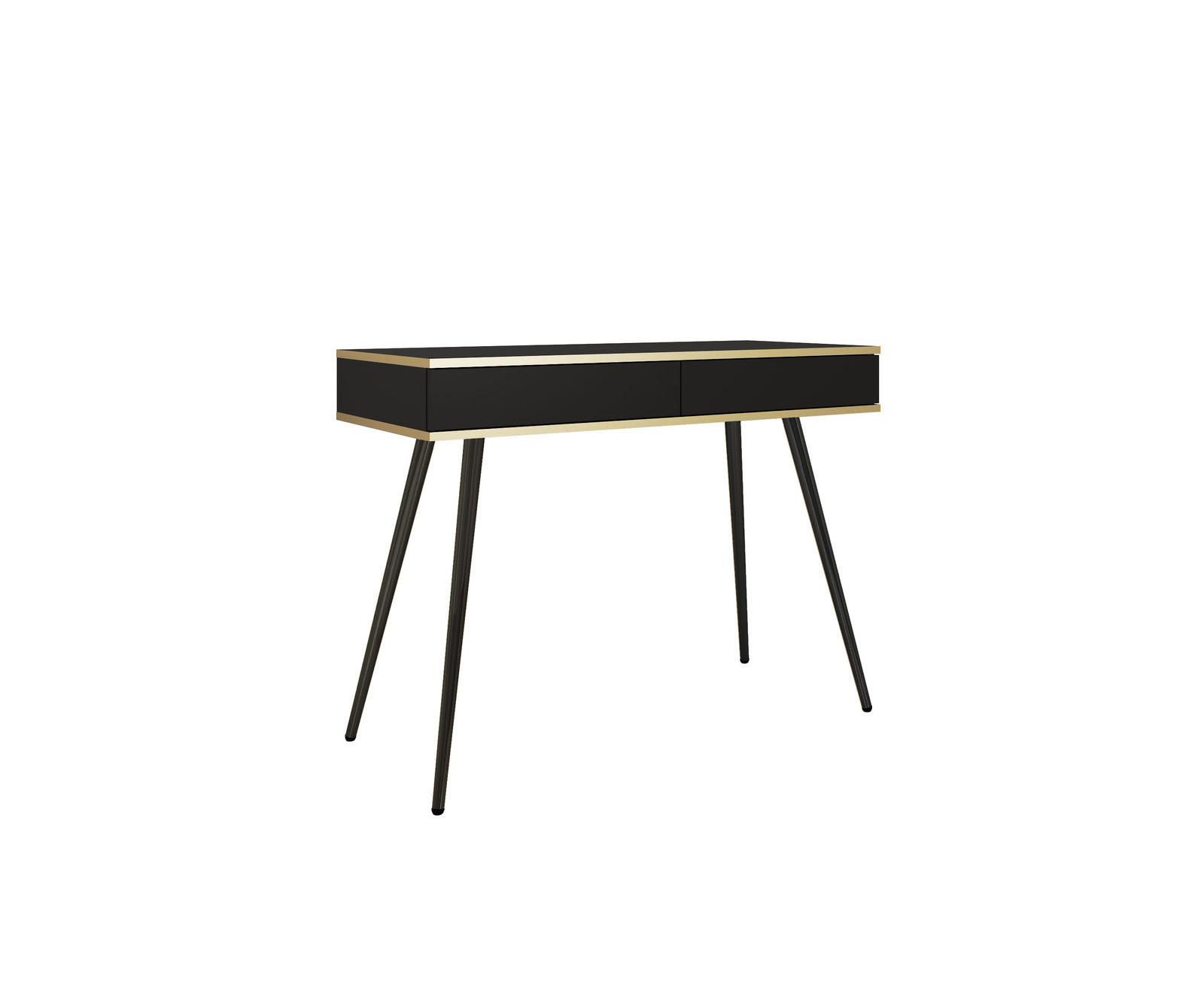 Ravio Konsolentisch Schwarz, Schwarz 102x80x50 cm