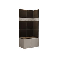 GARDEROBEN-SET Orion I - Kaschmir/Braun, Holzwerkstoff/Kunststoff (84/186/46cm) - MIRJAN24