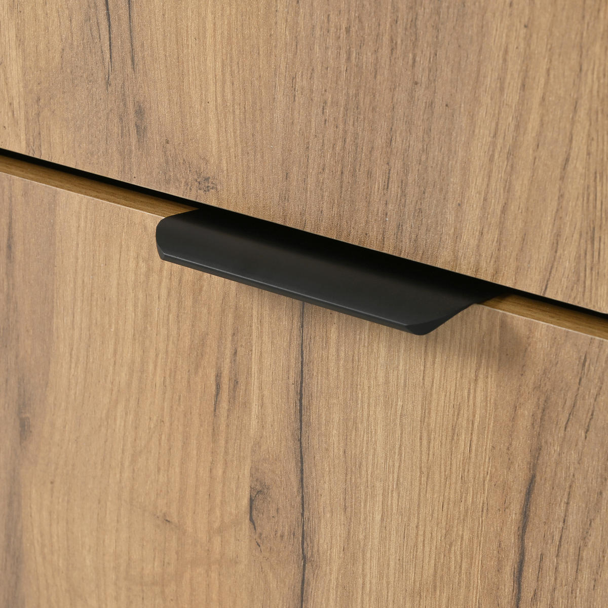 SCHUHSCHRANK aus Spanplatte 140x35x139cm in Natur mit Sitzbank & Spiegel - Naturfarben, Holzwerkstoff (140/139/35cm) - Modfu